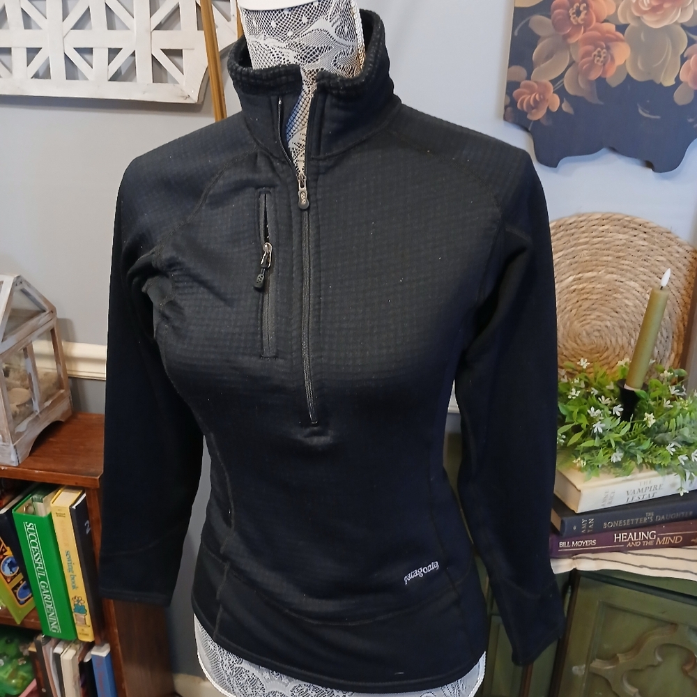 Patagonia Black Performance Jacket with Stand-Up Collar
